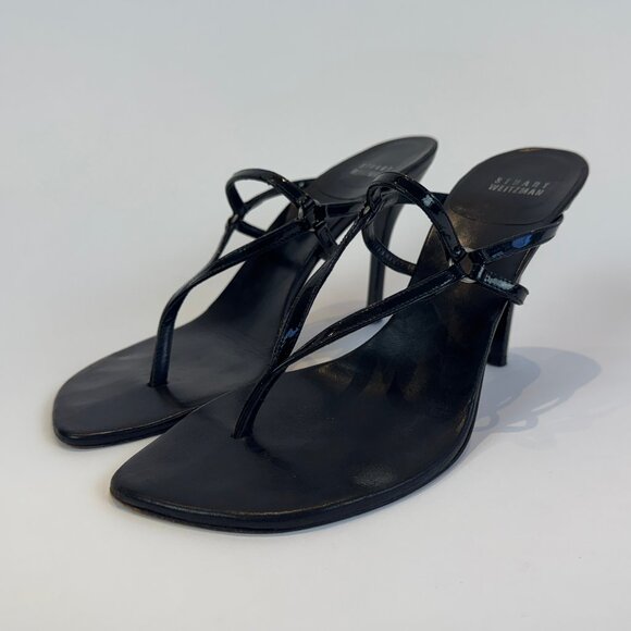 Stuart Weitzman Black Sandals - Picture 1 of 16